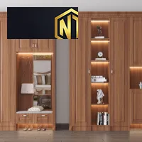 TỦ QUẦN ÁO NGỌC THỊNH GỖ SỒI CÔNG NGHIỆP